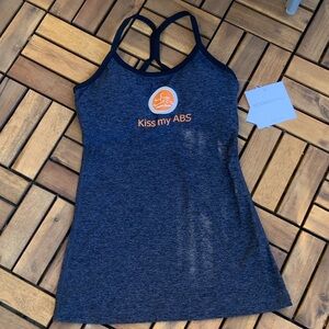 Beyond Yoga Gray and Orange Tank Top